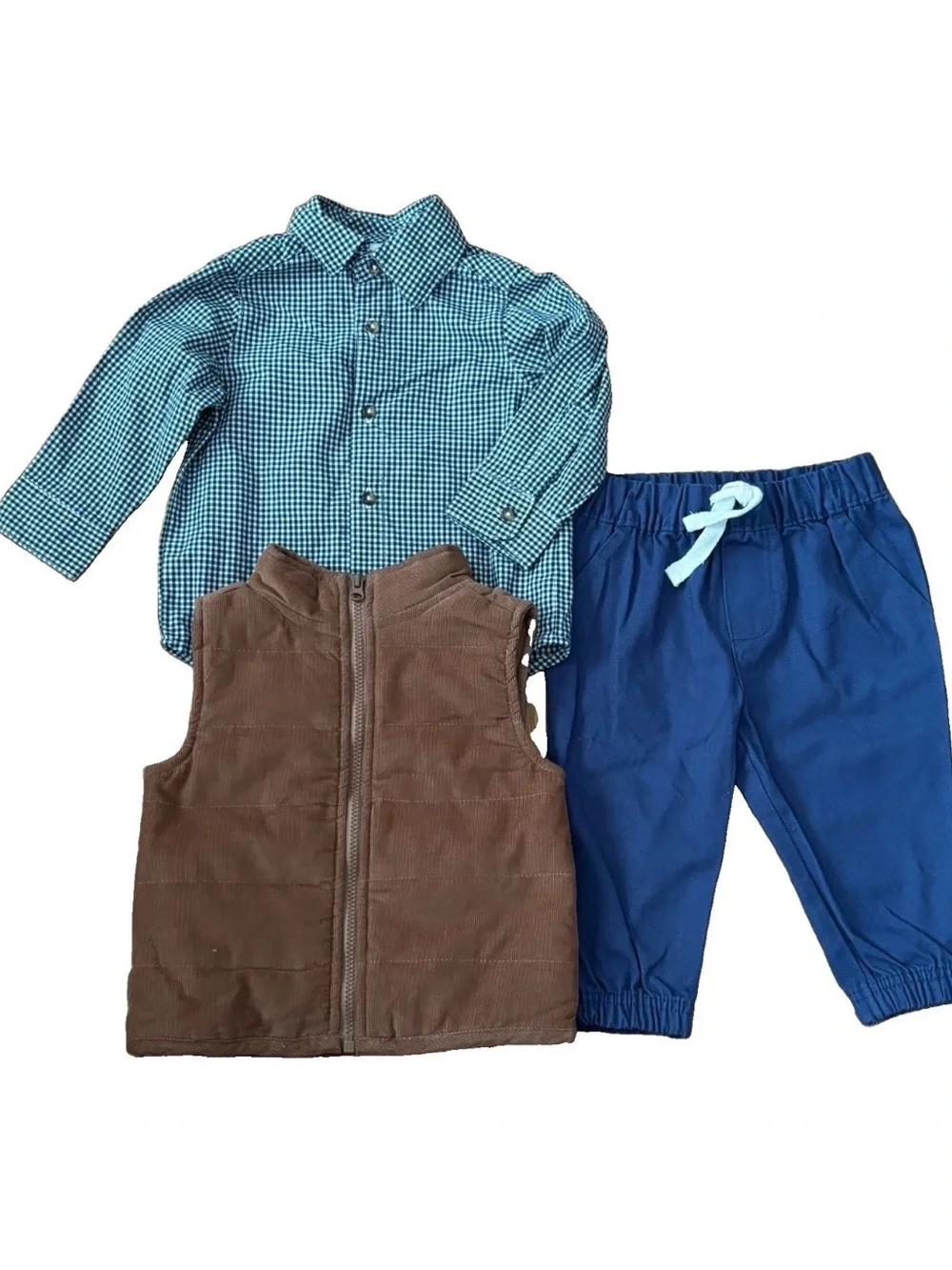 Carter’s Just One You 3-Piece Pants Set (Button Down Shirt, Vest & Joggers) - 6M